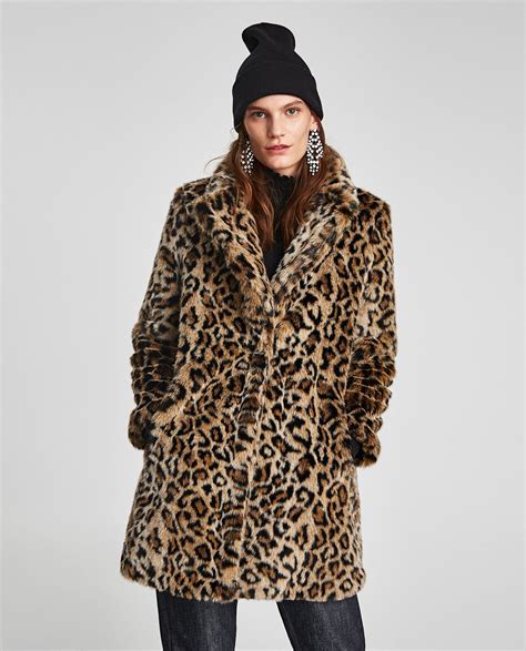 zara animal print coat